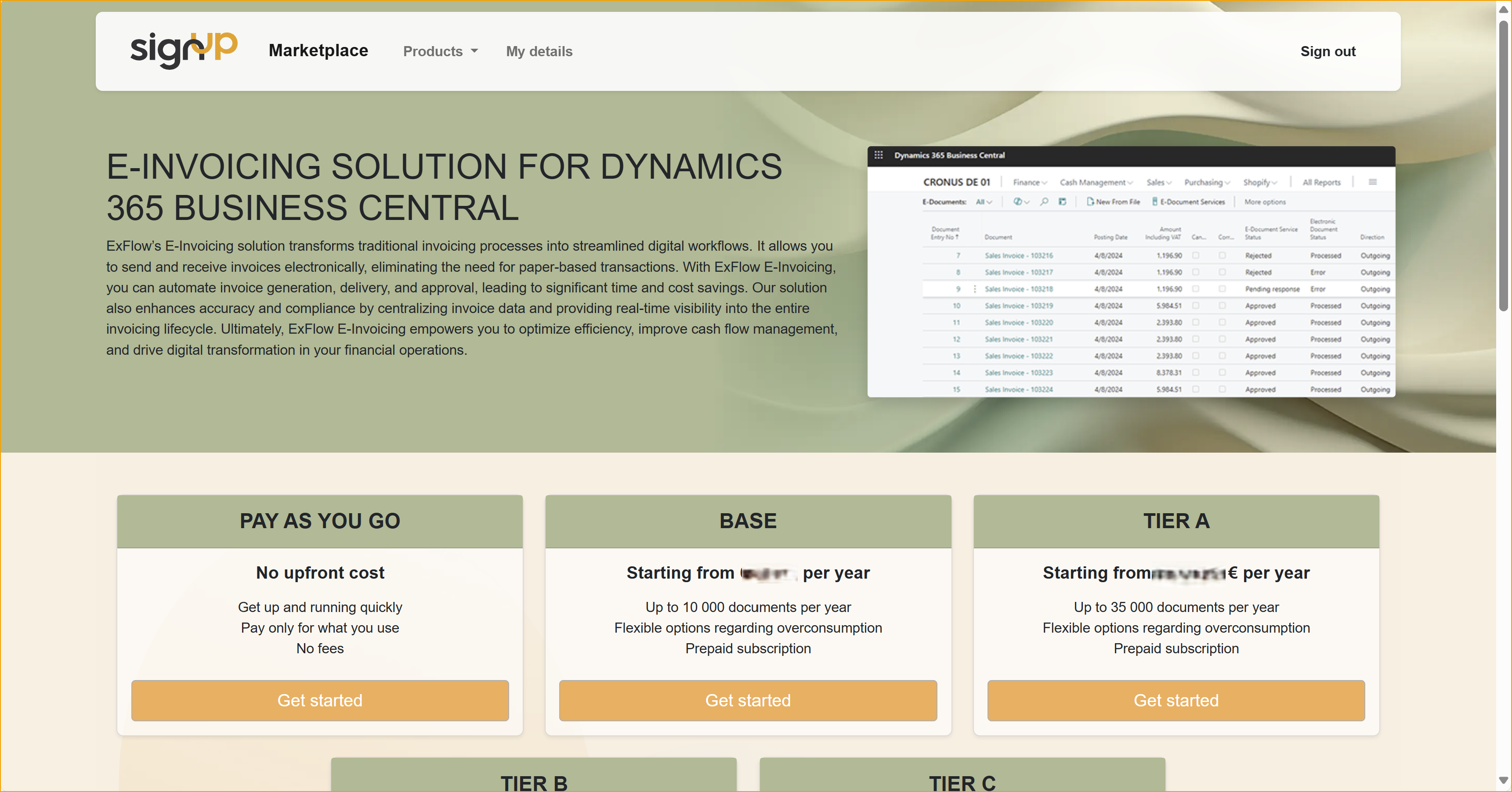 SignUp Marketplace