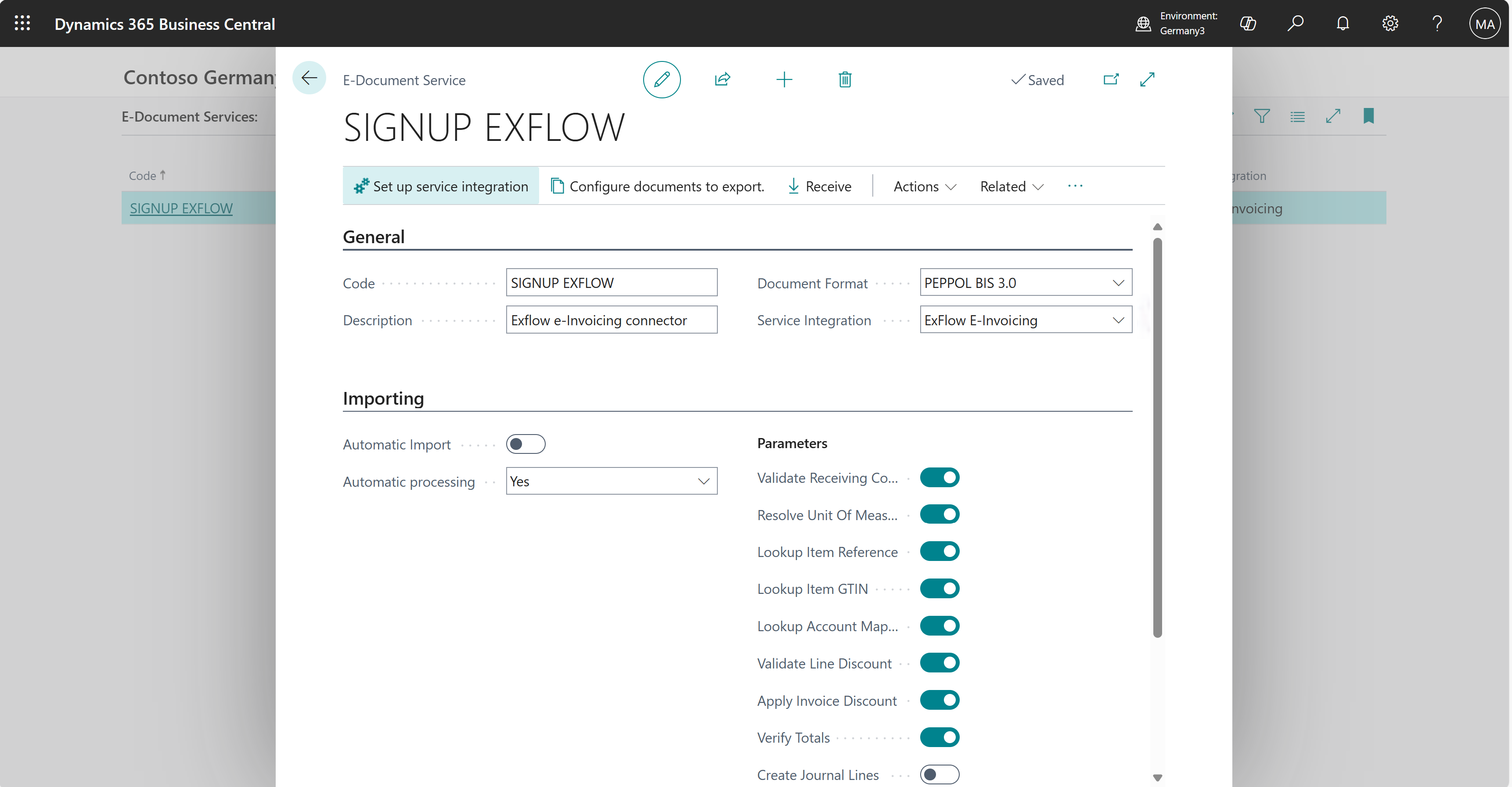 ExFlow e-Invoicing Connector